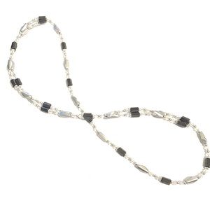 Magnetic Beaded Necklace Silver Interchangeable 3 In 1